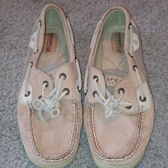 Sperry Top sider tan boatshoe Sz 8M - Picture 1 of 8